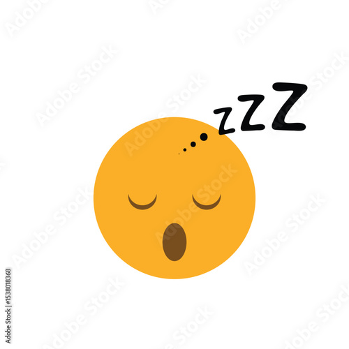 Sleep snore emoji face. cartoon night sleepy noise sound. yellow cartoon snoring zzz sleeping icon. dreaming emoji zzz