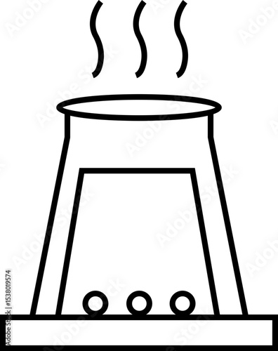 furnace icon. Outline furnace icons from electronic device and stuff . Line and glyph vector template design elements, Editable symbols. Home heating system for energy and comfort design needs
