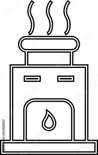furnace icon. Outline furnace icons from electronic device and stuff . Line and glyph vector template design elements, Editable symbols. Home heating system for energy and comfort design needs