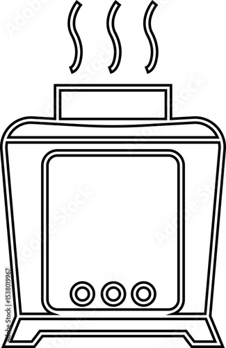 furnace icon. Outline furnace icons from electronic device and stuff . Line and glyph vector template design elements, Editable symbols. Home heating system for energy and comfort design needs