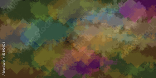 Colorful clouds blend into a black background, creating a dramatic and mysterious visual effect. Suitable for abstract and surreal designs, with a unique color combination. eps 10