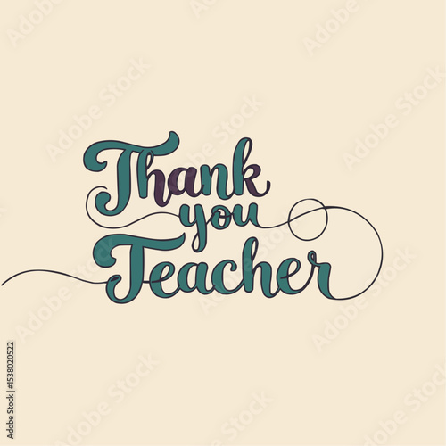 Elegant thank you message for a teacher. 