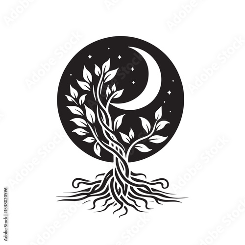 Black Pad Thai Silhouette Vector, High Quality Illustration on White Background