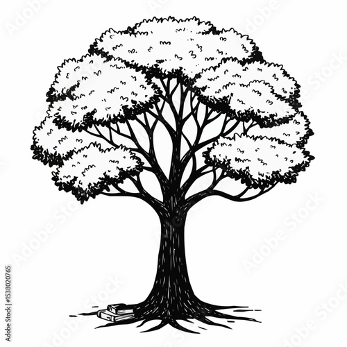 An artistic illustration of a majestic tree.