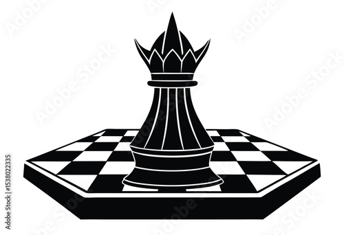 Chess board silhouette vector isolated black icon design on white background