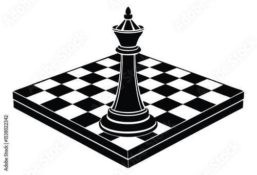 Chess board silhouette vector isolated black icon design on white background