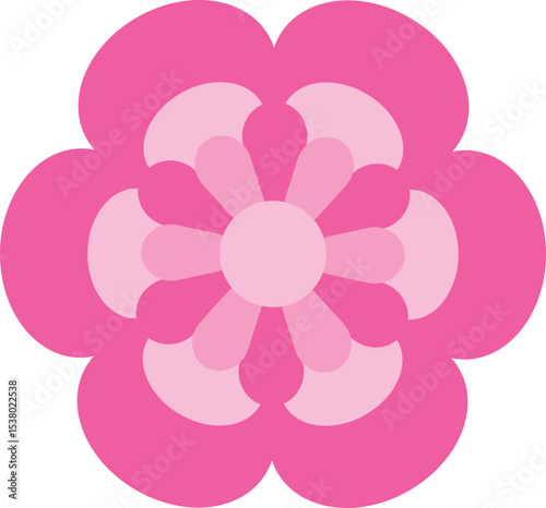 Pink Flower Icon Vector