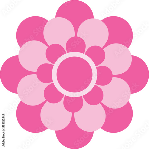 Pink Flower Icon Vector