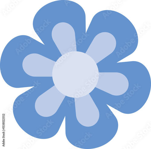 Blue Flower Icon Vector