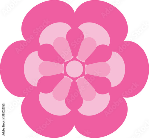 Pink Flower Icon Vector