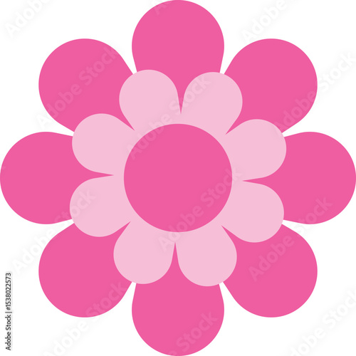 Pink Flower Icon Vector