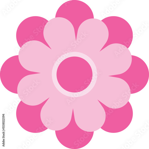 Pink Flower Icon Vector