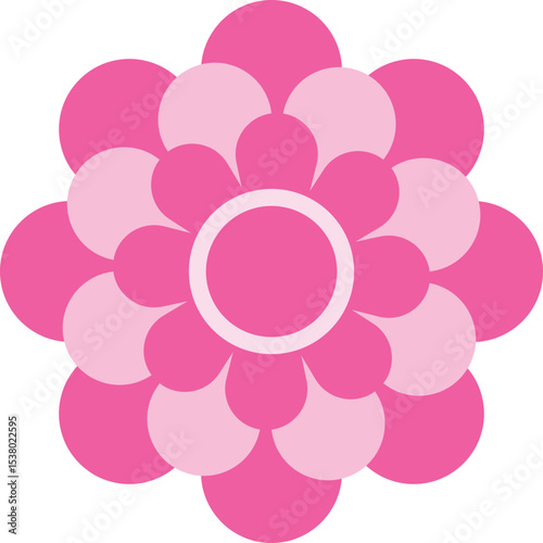 Pink Flower Icon Vector