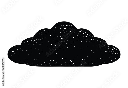 Cloud silhouette vector illustration simple sky shape design icon isolated on white background