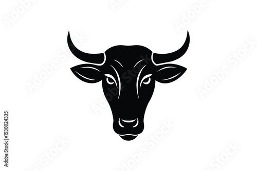 cow-head-icon--abstract-stylized-cow-logo--meat-re.eps
