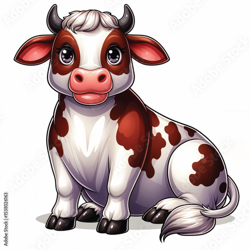 Cattle cartoon vector illustration isolated