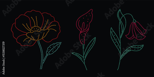 Abstract beautiful rhinestone glitter motif design.