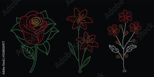 Abstract beautiful rhinestone glitter motif design.
