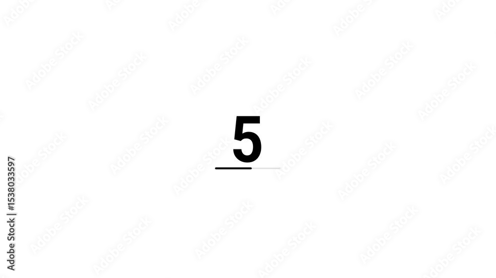 Digital text Countdown animation from 10 to 0 second. On transparent background with alpha channel A classic Hollywood movie countdown going from 10 to 0 in a loop. counting animation. 4K