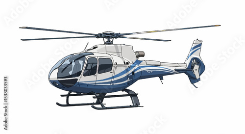 helicopter in action