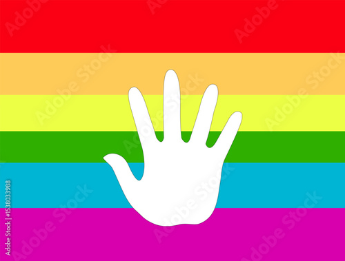 background rainbow palm white ,