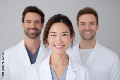 Medical team poses for a group portrait. Healthcare professionals, medicine, doctors, wellness, teamwork