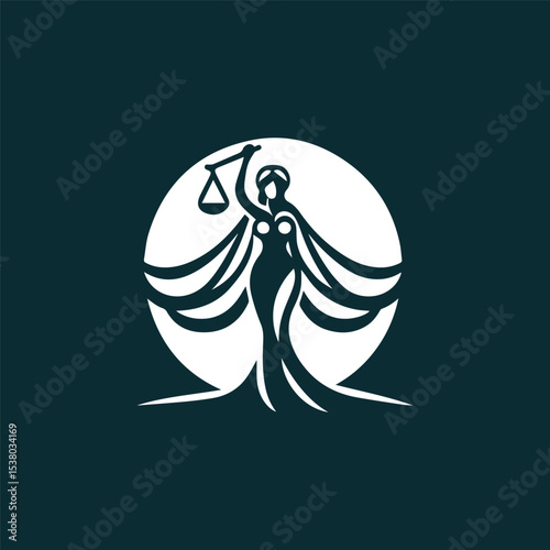 justice goddess logo