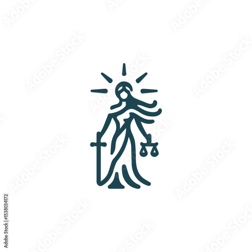 justice goddess logo