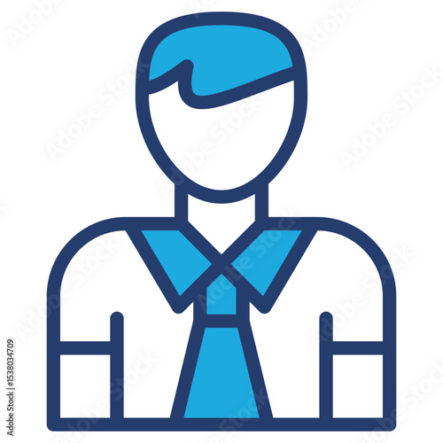 Auditor blue color icon