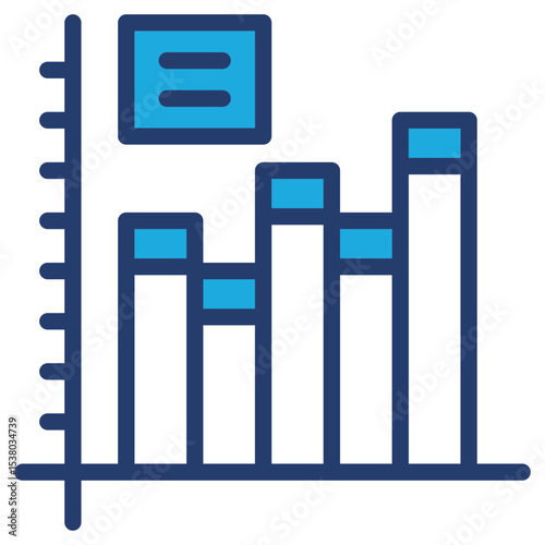 Chart blue color icon