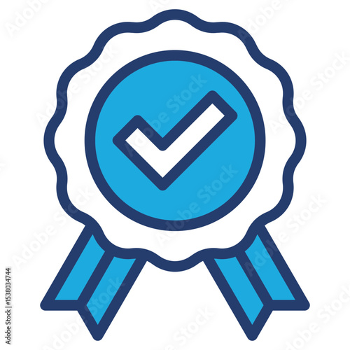 Quality blue color icon