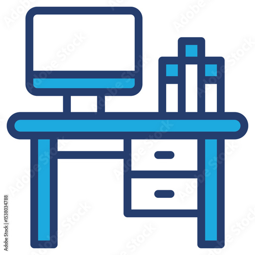 Workplace blue color icon