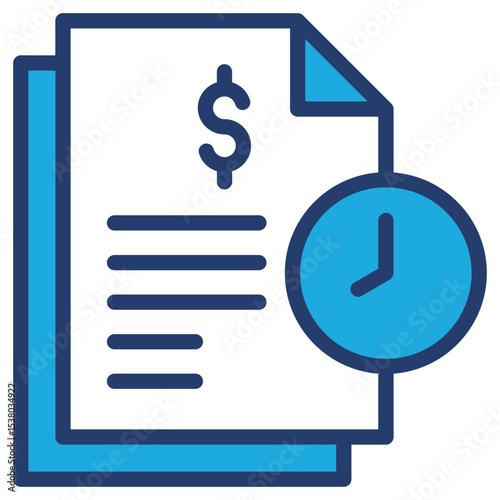 Project Deadline blue color icon