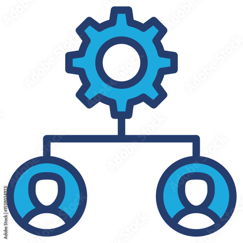 Role blue color icon