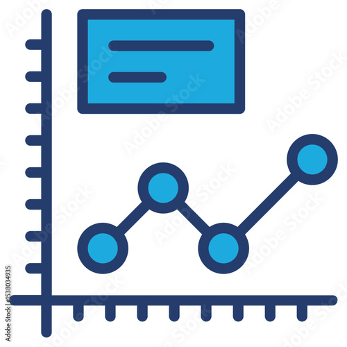 Graph blue color icon