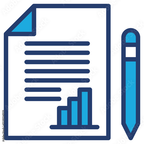 Document blue color icon