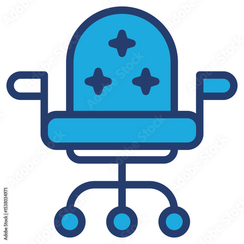 Chair blue color icon