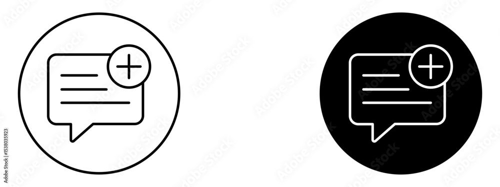 Message Icon Chat or Communication Symbol in Line and Solid Style
Message Icon Chat or Communication Symbol in Line and Solid Style