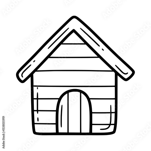 Wooden Dog House Sketch