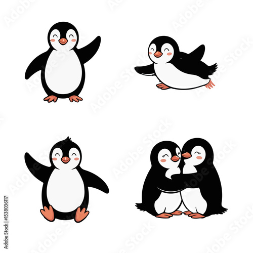 set of penguins