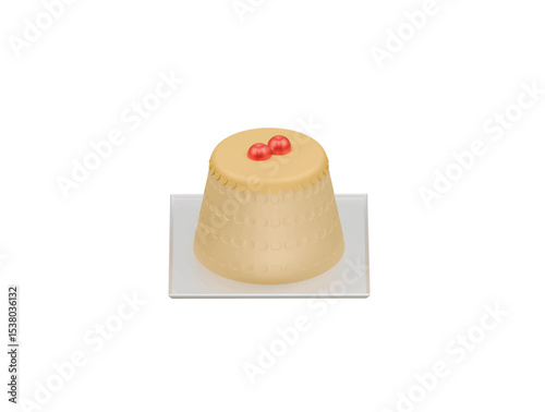 pudding icon 3d illustration render