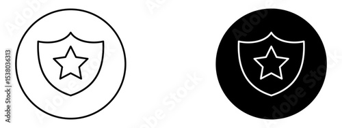 Shield Icon  Protective Security Symbol in Line and Solid Style

