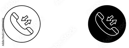 Call Icon  Phone or Voice Communication Symbol in Line and Solid Style


