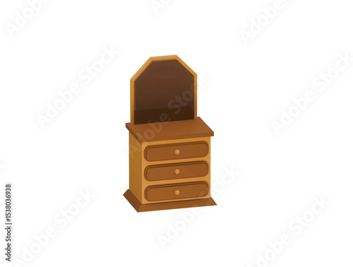 dressing table icon 3d illustration render