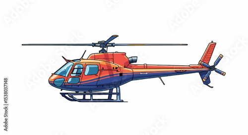 helicopter in action