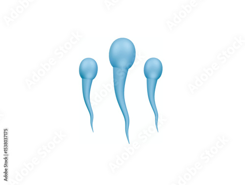 sperm icon 3d illustration render
