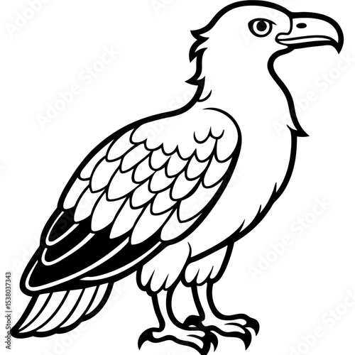 Minimal White-Bellied Sea Eagle Vector