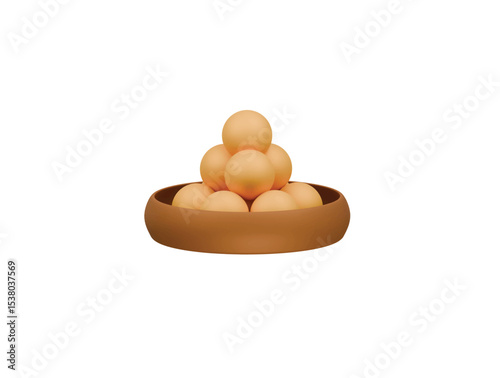 ladoo icon 3d illustration render