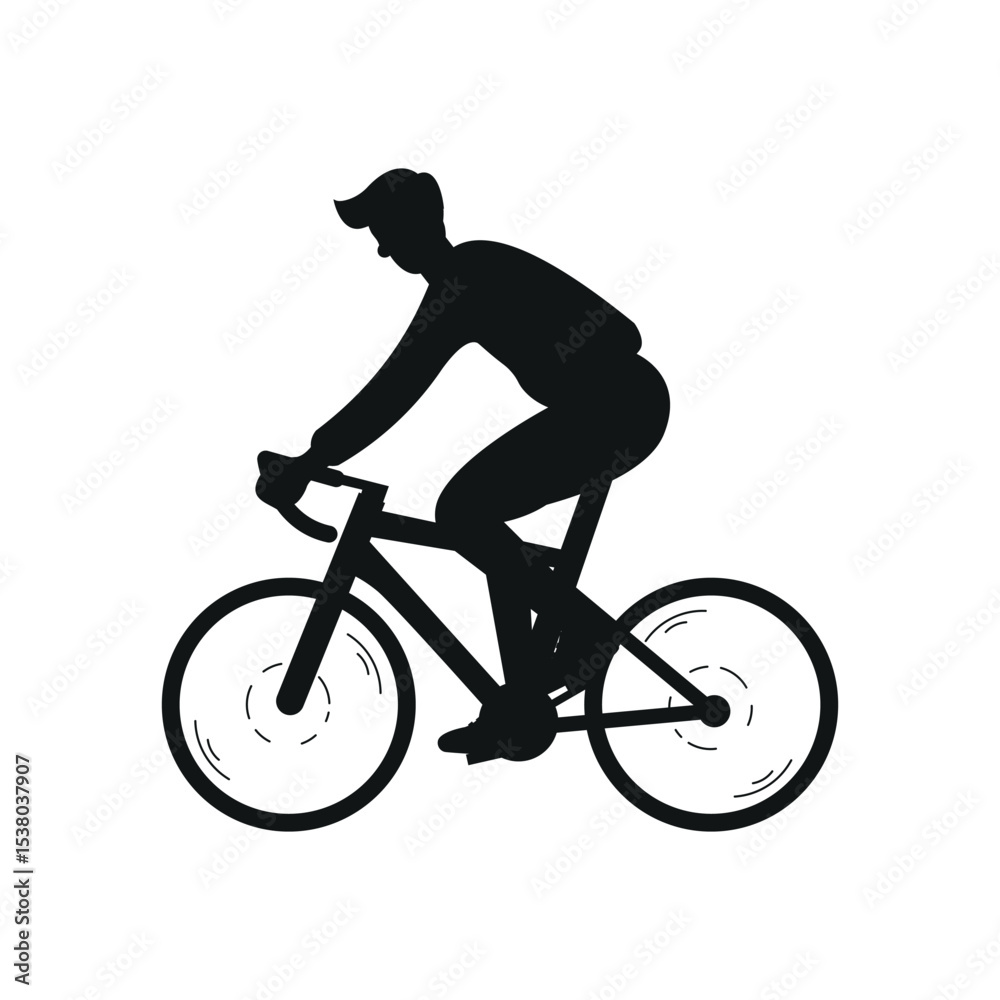Obraz premium Cyclist Silhouette