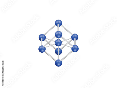molecular icon 3d illustration render